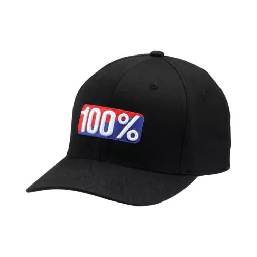 100% Classic X-Fit Flex Hat - schwarz