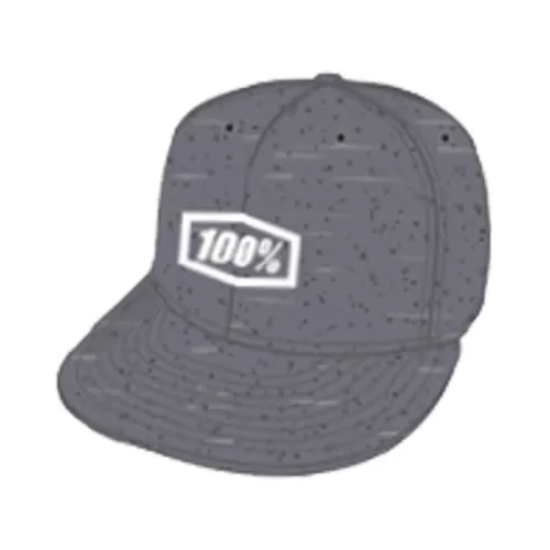100% Icon Youth Snapback Hat charcoal