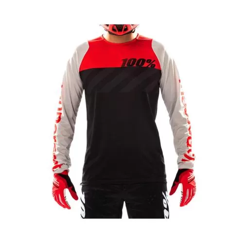 100% R-Core Youth Jersey black/racer red S