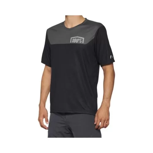100% Airmatic Jersey black/charcoal S