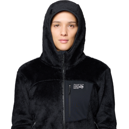 Preview: Mountain Hardwear Damen Polartec® High Loft™ Hooded Jacket SCHWARZ