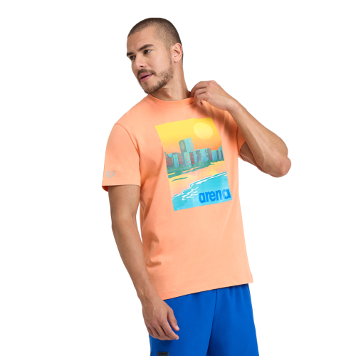 Preview: Arena M T-Shirt Solid Cotton ORANGE