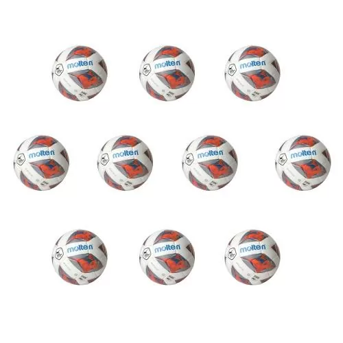 10-er Set Molten Trainingsball - Blau / Orange / Weiss