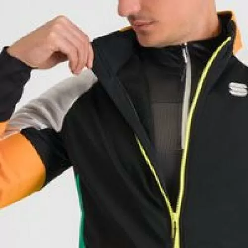 Sportful XC Apex Jacket - black/white/green/yellow
