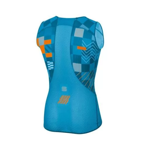 Sportful Bodyfit Baselayer Sleeveless - blue atomic/blue methyl/orange sdr