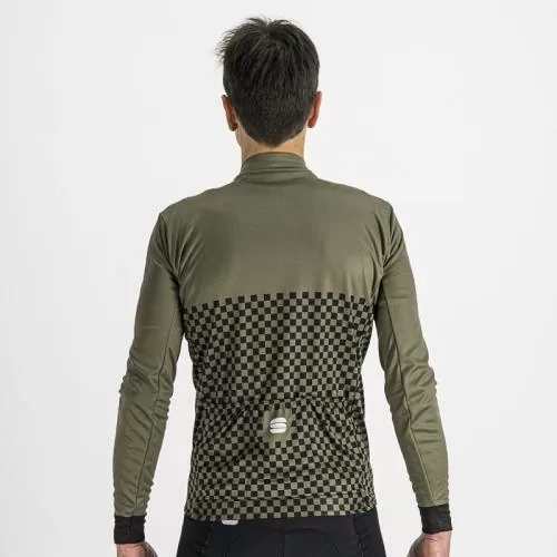 Sportful Checkmate Thermal Jersey - beetle/black