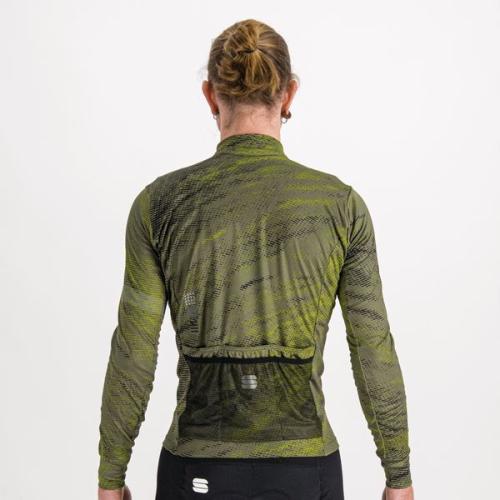 Preview: Sportful Cliff Supergiara Thermal Jersey - beetle/guacamole/black