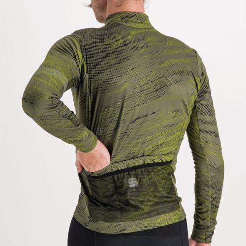 Preview: Sportful Cliff Supergiara Thermal Jersey - beetle/guacamole/black