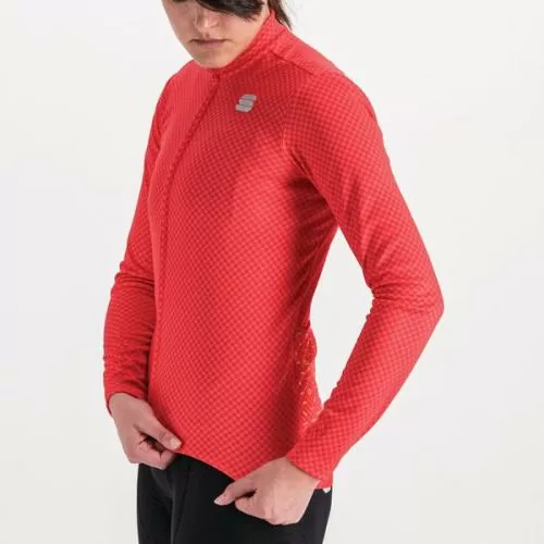 Sportful Checkmate W Thermal Jersey - pompelmo/raspberry/cedar