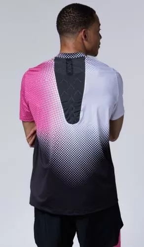 X-BIONIC Men CoreFusion Run Shirt SH SL - dot fade/white/neo pink