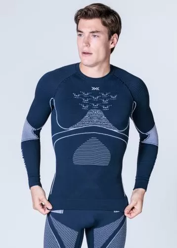 X-BIONIC Men Energy Accumulator 4.0 Shirt LG SL - marine/optical white