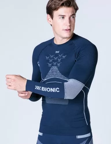 X-BIONIC Men Energy Accumulator 4.0 Shirt LG SL - marine/optical white