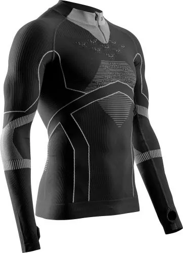 X-BIONIC Men Energy Accumulator Light Shirt LS 1/2 ZIP - X black/light grey