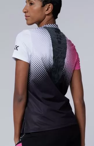 X-BIONIC Women CoreFusion Run Shirt SH SL - dot fade/neo pink/white