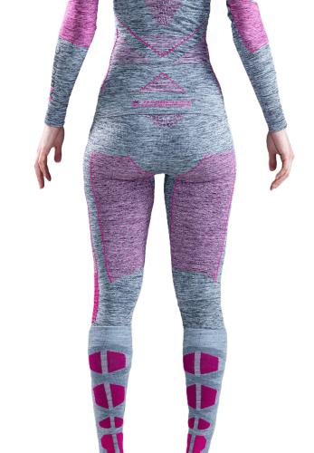 Preview: X-BIONIC Women Energy Accumulator 4.0 Melange Pants 3/4 - grey melange/pink