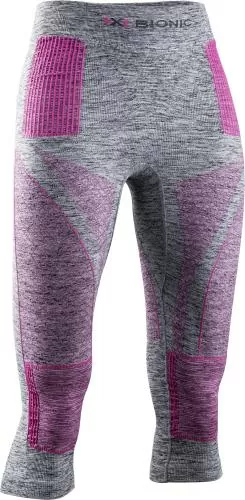 X-BIONIC Women Energy Accumulator 4.0 Melange Pants 3/4 - grey melange/pink