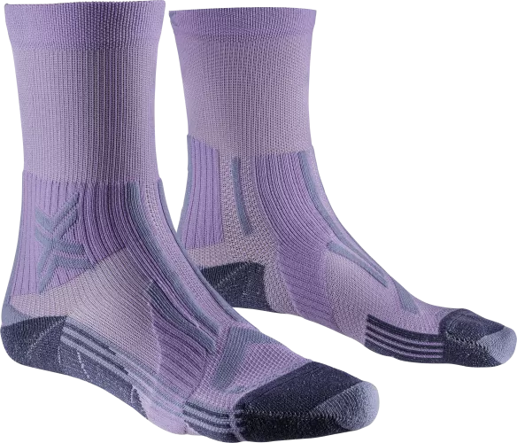 X-SOCKS Women Trail Run Perform Crew - orchid/sunset blue