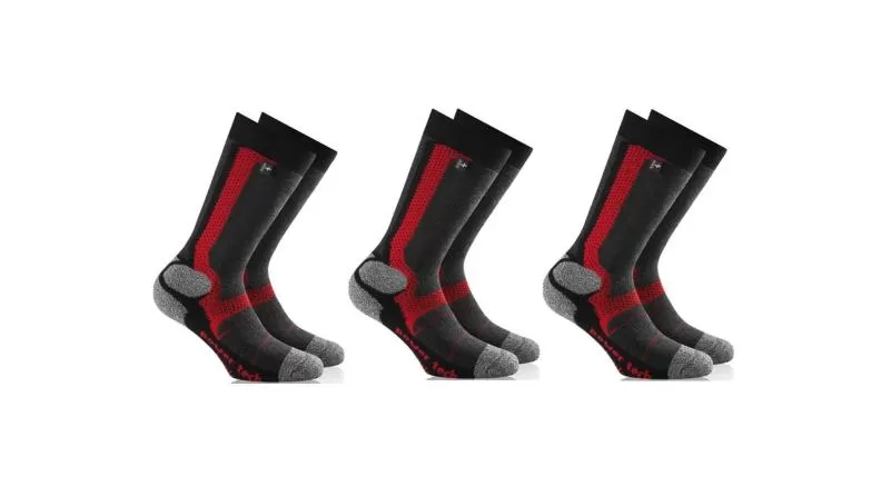 Rohner Power Tech Junior Socken 3er Set - Schwarz, Rot