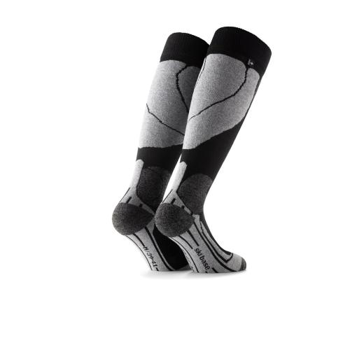 Preview: Rohner Ski Base l/r Skisocken - Black/Grey