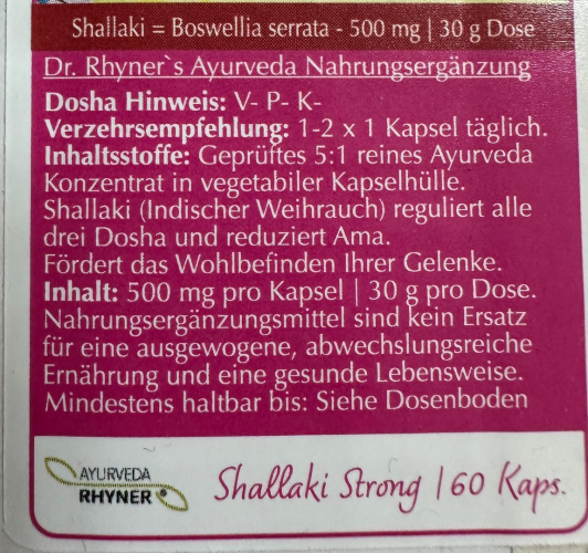 Preview: Shallaki Strong von Dr. Rhyner Ayurveda