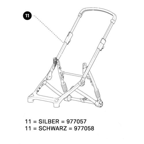 Thule Rahmen (Chassis) silber zu SLEEK