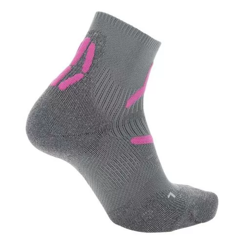 UYN Woman Trekking 2In Low Cut Socks - mid grey/pink
