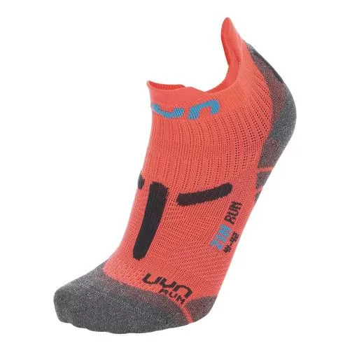 UYN Woman Run 2In Socks - coral fluo/anthracite