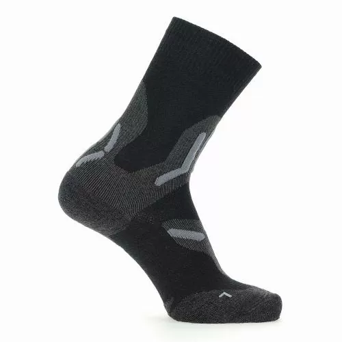 UYN Woman Trekking 2In Merino Mid Socks - black/grey