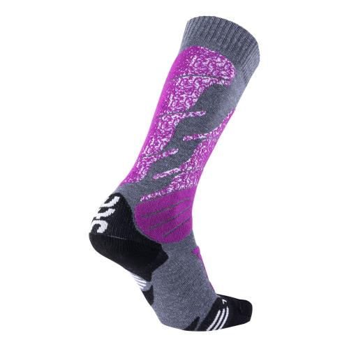 Preview: UYN Ski All Mountain Woman - medium grey melange/purple