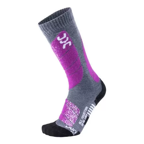 UYN Ski All Mountain Woman - medium grey melange/purple