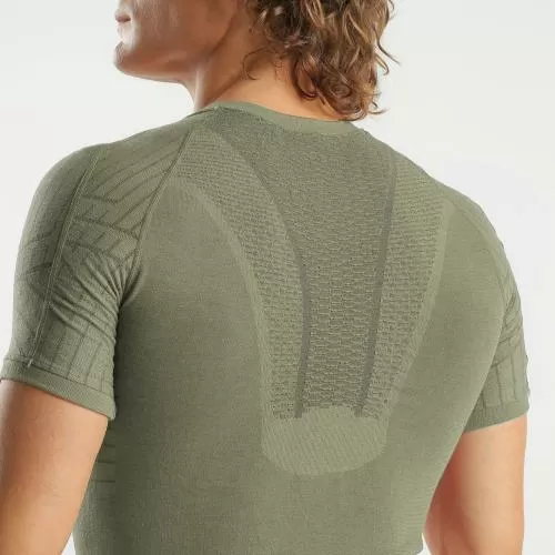 UYN Man Terracross Self Layer Shirt Short Sleeves Support Fit - aloe