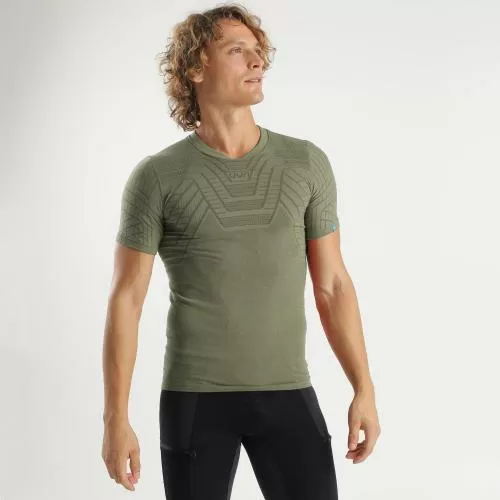 UYN Man Terracross Self Layer Shirt Short Sleeves Support Fit - aloe