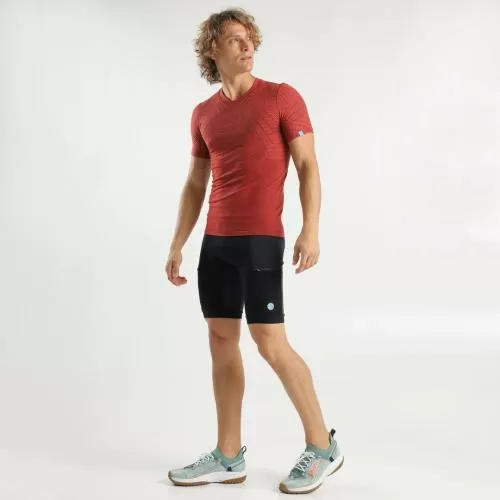 UYN Man Terracross Self Layer Shirt Short Sleeves Support Fit - burn red