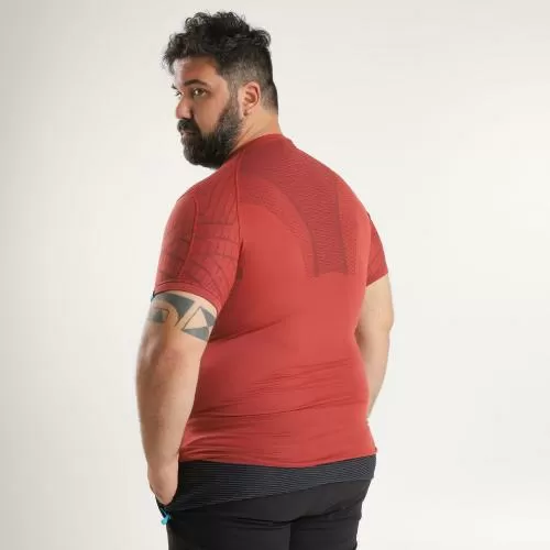 UYN Man Terracross Self Layer Shirt Short Sleeves Regular Fit - burn red