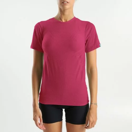 UYN Woman Sparkcross Self Layer Ow Shirt Sh_Sl - pink yarrow