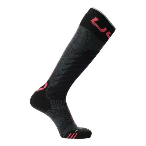 UYN Woman Ski One Merino Socks - anthracite/pink