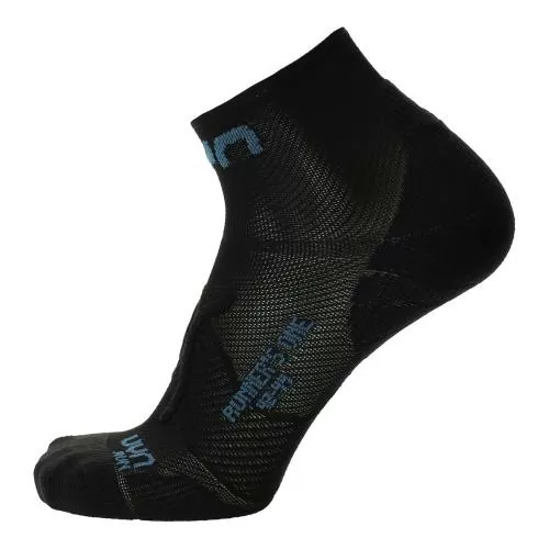 UYN Man Runners One Socks - black/blue poseidon
