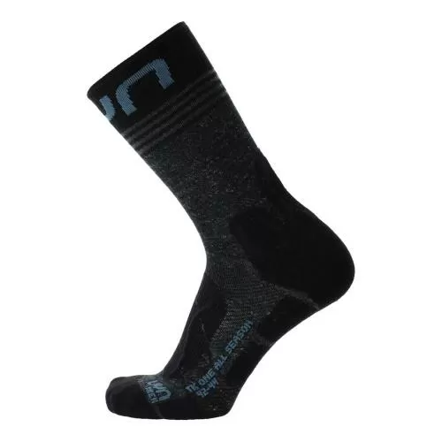 UYN Man Trekking One All Season Mid Socks - black/avio