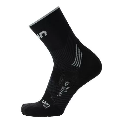 UYN Woman Run Winter One Socks - black/white
