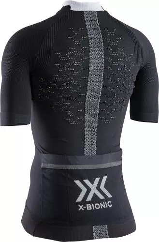 X-BIONIC The Trick 4.0 Cycling ZIP Shirt SH SL Damen - opal black / arctic white