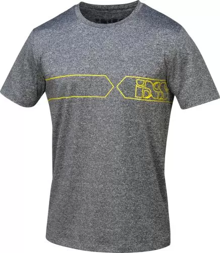 iXS Team T-Shirt Function - grey-yellow fluo
