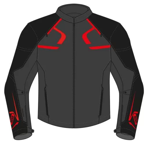 iXS Sport SO Jacke Moto Dynamic - grau-schwarz-rot