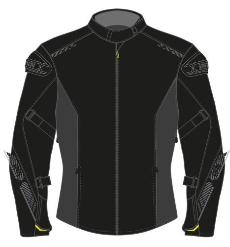 Preview: iXS Motorradjacke Damen Sport Carbon-ST - schwarz