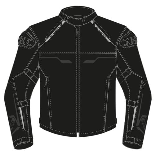 Preview: iXS Motorradjacke Sport Jacke Hexalon-ST - schwarz