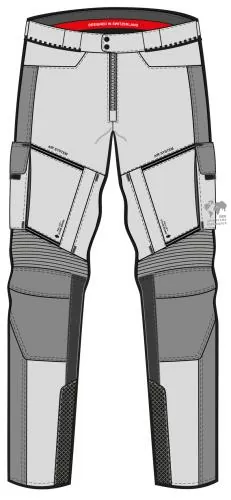 iXS Tour Hose Montevideo-ST 3.0 - hellgrau-dunkelgrau-schwarz