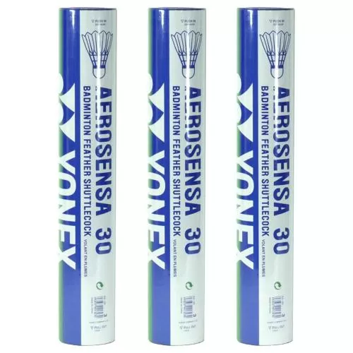 3-er Set Yonex AS 30 Federball Speed 3 (12 Stück)