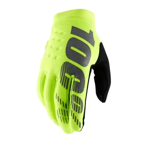 100% Handschuhe Brisker - neon gelb 2XL