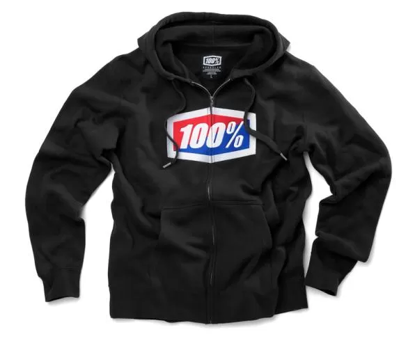 100% Official Zip Hoodie black XL