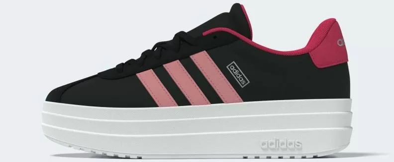 ADIDAS VL COURT BOLD J - CBLACK/SEFRTU/PURTUR