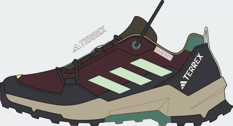ADIDAS TERREX AX4R R.RDY K - MAROON/PULMIN/LEGIVY